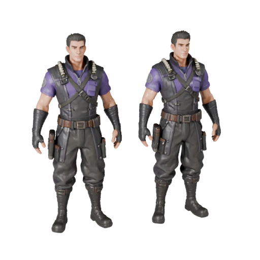 Научная фантастика NPC Офицер Персонаж Модель - С Ригом