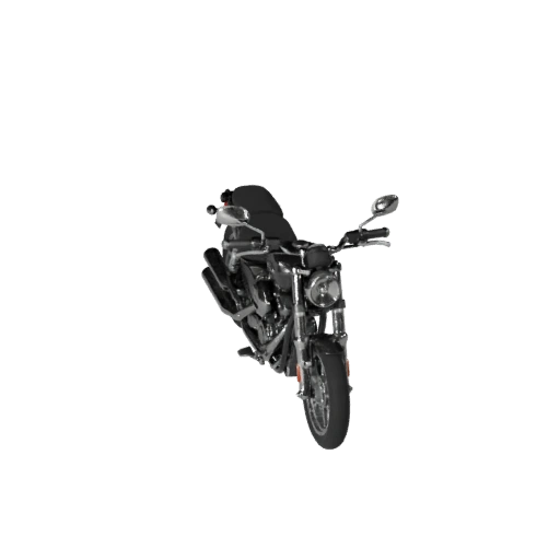 Модель мотоцикла-крейсера 3D для Unity - Низкополигональная игра