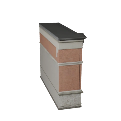 Печатная богато украшенная модель фасада STL для 3D-печати - Масштабируемый ресурс