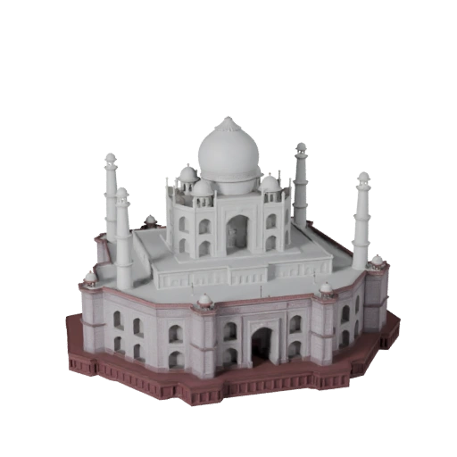 Modello 3D Taj Mahal High Poly per Archviz per Architettura