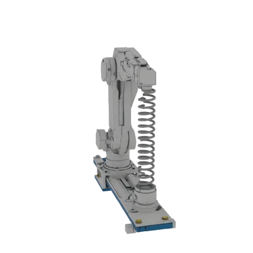 3D-модель пружинного держателя маркера для роботизированного манипулятора, вид сбоку
