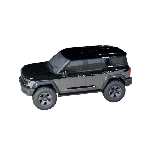 3D модель Cyber Suv, вид в три четверти игрового окна, готовый к использованию в Unreal Engine актив транспортного средства с