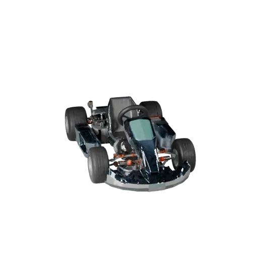 Низкополигональная 3D-модель карта, вид из игрового окна в три четверти, низкополигональный актив транспортного средства со с