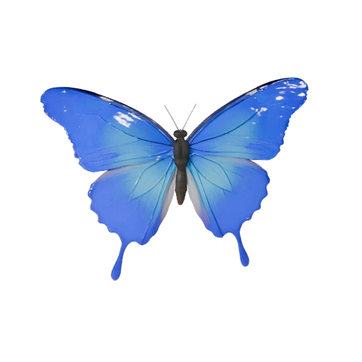 نموذج ثلاثي الأبعاد لفراشة مورفو الزرقاء لوحدة Unity - أصل جاهز للعبة، FBX