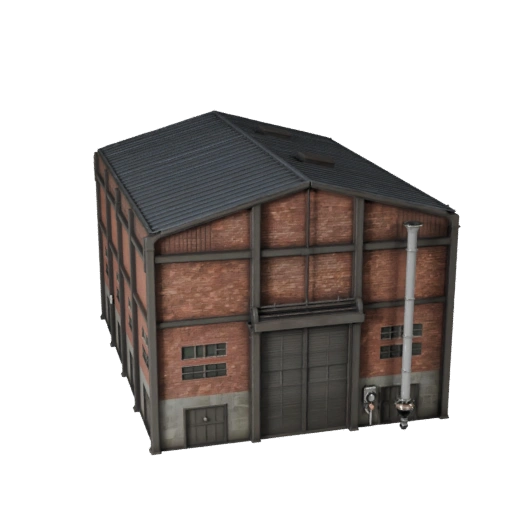 3D модель фабричного здания для Blender - Рендер-ресурс