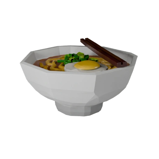 Ramen Noodle Bowl 3D Game Asset for Realtime Engines