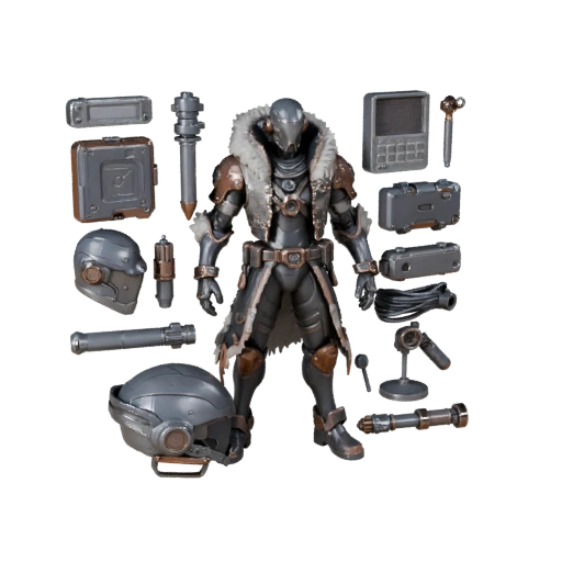 Киберпанк бронированный персонаж нпс ученый с ригом