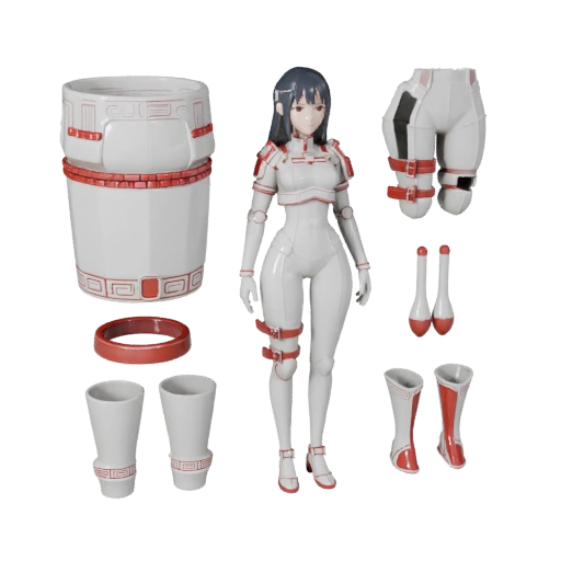 Модель аниме-самурая - с ригом