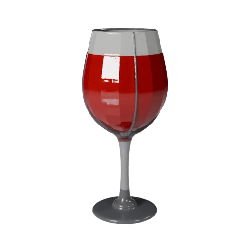 Stylized Wine Glass 3D Game Asset for Indie Levels
