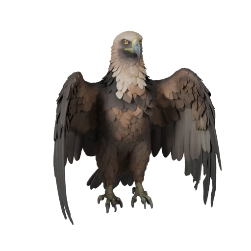 Реалистичный стервятник 3D модель - rigged PBR ассет для игр | PBR