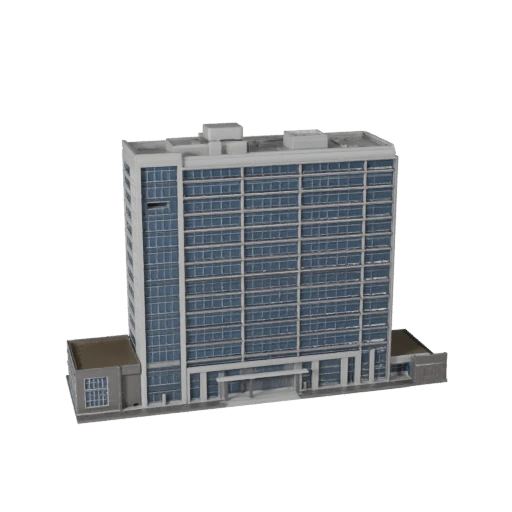 Low Rise Office Building 3D Model for Unreal - Realtime Asset