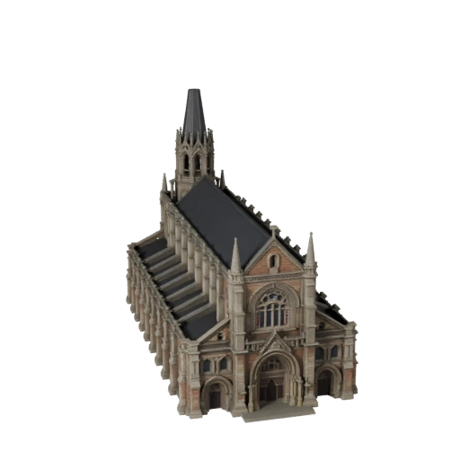 Modelo 3D de Catedral para Unreal - Activo UE en Tiempo Real para Tiempo Real
