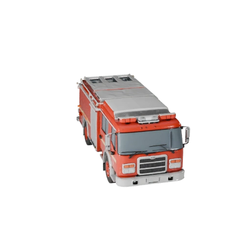 3D модель пожарной машины для Blender и игр - Реалистичный PBR