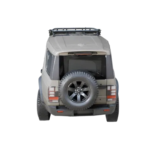 Высокополигональная 3D-модель внедорожника SUV Land Off Road, студийный вид крупным планом, высокополигональный объект трансп
