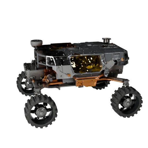 Готовый к игре марсоход 3D модель для использования в реальном времени PBR ресурс