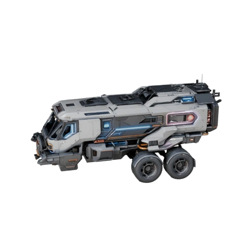 Готовый к игре научно-фантастический грузовик 3D-модель для игр в реальном времени - PBR
