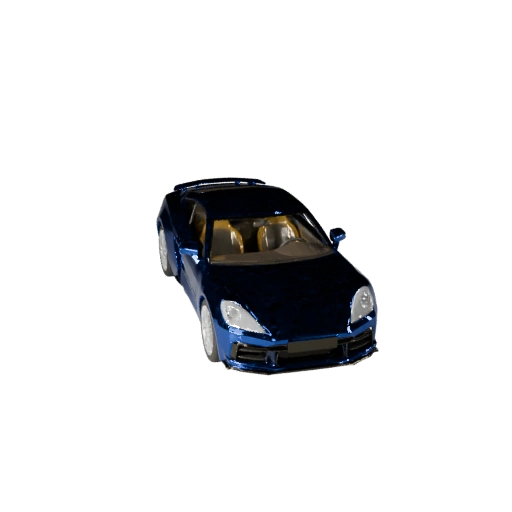 Низкополигональное купе 3D модель для Unity и Unreal PBR Asset