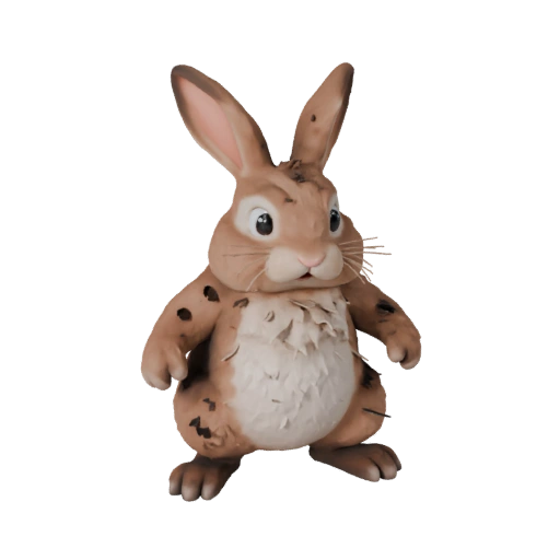 Мультяшный кролик 3D модель - Стилизованный ассет для анимации | PBR