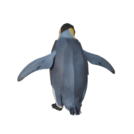 Низкополигональный императорский пингвин 3D модель - Игровой ассет Unity с FBX