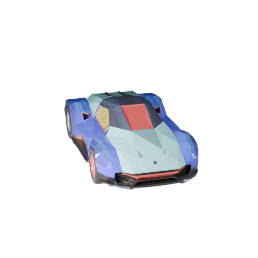 Низкополигональный ховеркар 3D модель для Unity и Unreal PBR Asset