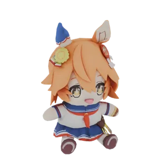 3D-модель плюшевой сумочки Матиканетаннхойзер из Uma Musume Pretty Derby с рыжими волосами, костюмом морячки и милыми аксессу