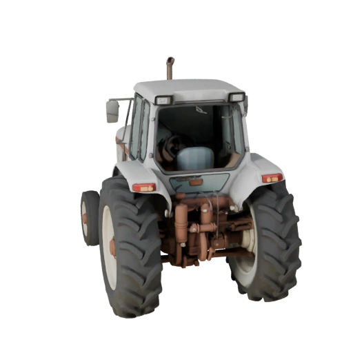 Винтажный фермерский трактор 3D модель для Blender - Готов к рендерингу