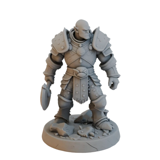 Миниатюра Военачальника Орков в стиле Dark Fantasy STL