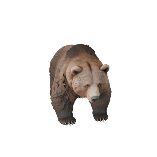 Реалистичный 3D модель медведя гризли - rigged PBR ассет для игр