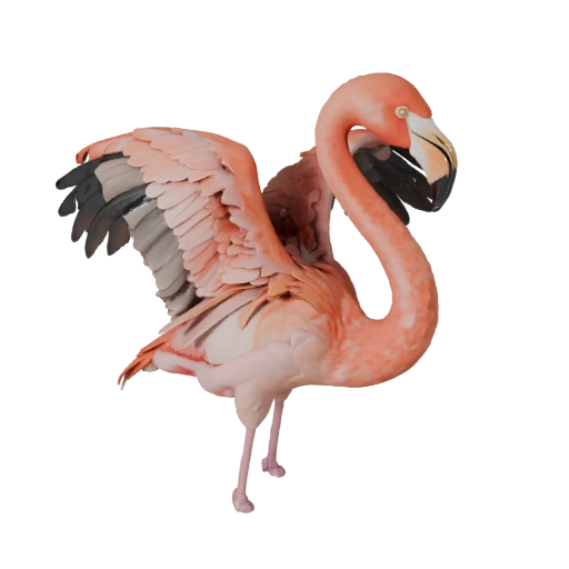 3D модель фламинго для Unity - Готовый игровой ассет, FBX | Без роялти
