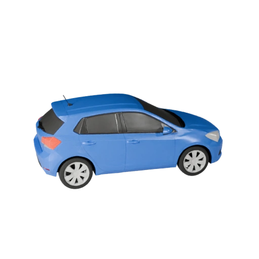 Низкополигональный хэтчбек 3D модель для Unity и Unreal PBR Asset (Legacy)