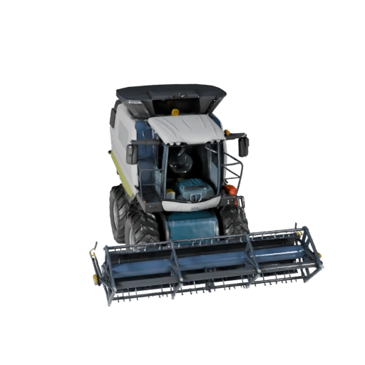 Готовый к игре 3D-модель комбайна для использования в реальном времени