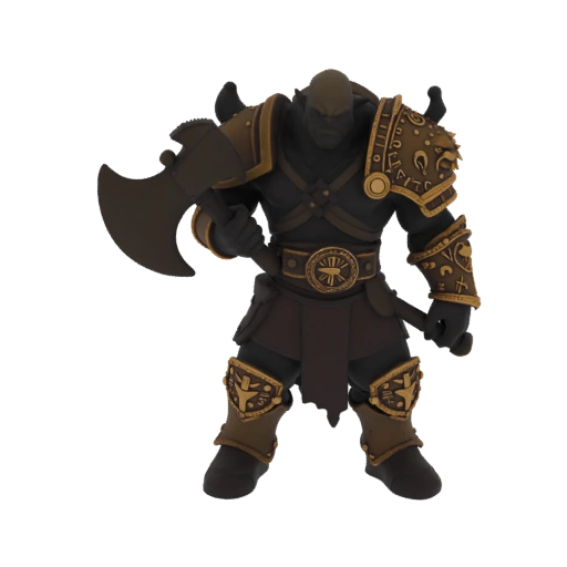 Фэнтези Орок Берсерк Миниатюра STL