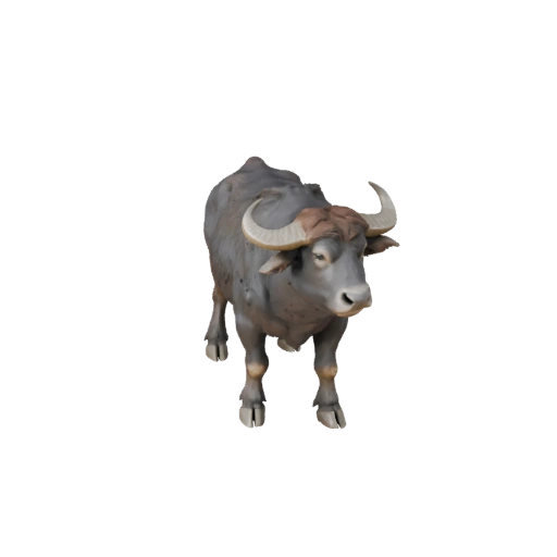 3D модель водяного буйвола для Blender - PBR ресурс с текстурами