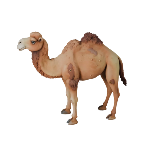 Мультяшный дромадер 3D модель - Стилизованный ассет для анимации