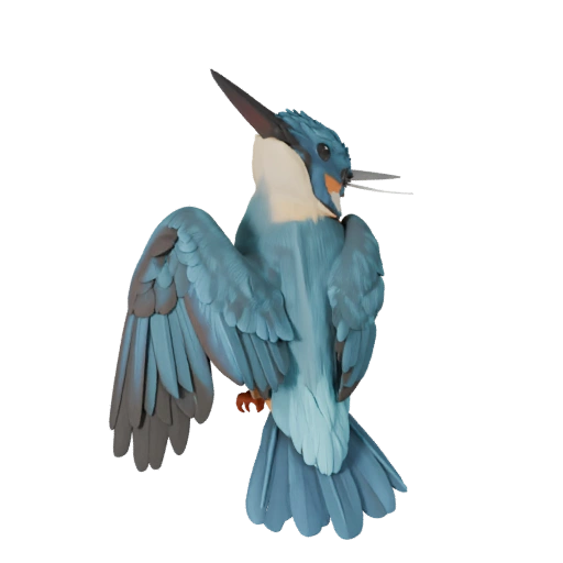 Высокополигональный зимородок 3D модель - Детальный STL ресурс для печати