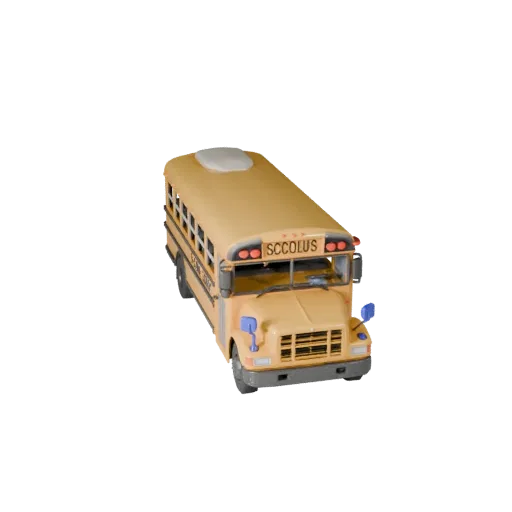 Школьный автобус 3D модель для Unity - Низкополигональный игровой ассет