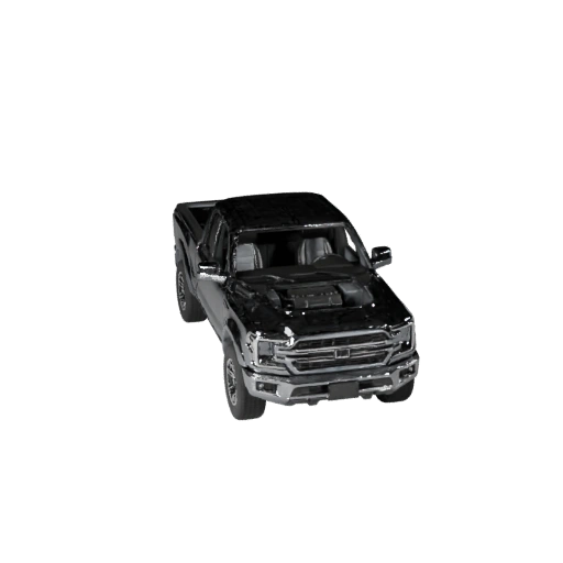 3D модель пикапа для Unity - Низкополигональный игровой ресурс