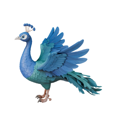 Высокополигональная 3D модель павлина - Детальный STL ресурс для печати