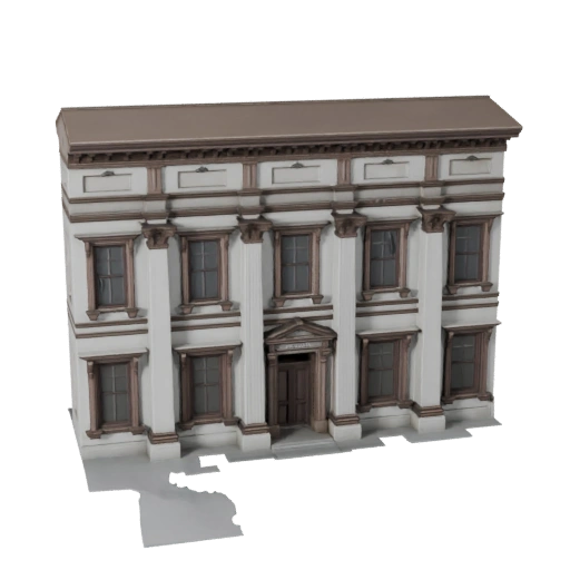 Modello 3D Facciata Classica - Asset Realistico per Archviz