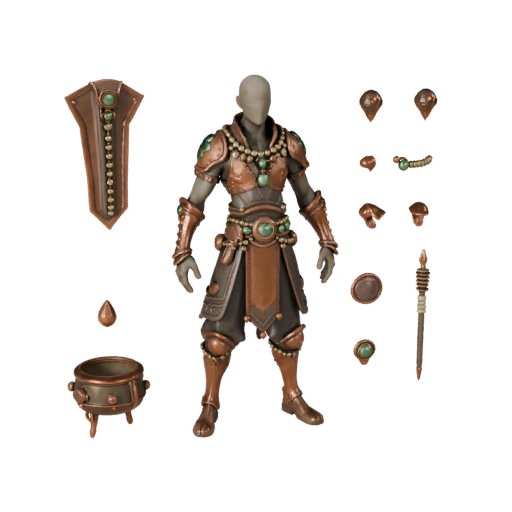 Постапокалиптический мистический выживший персонаж - с ригом