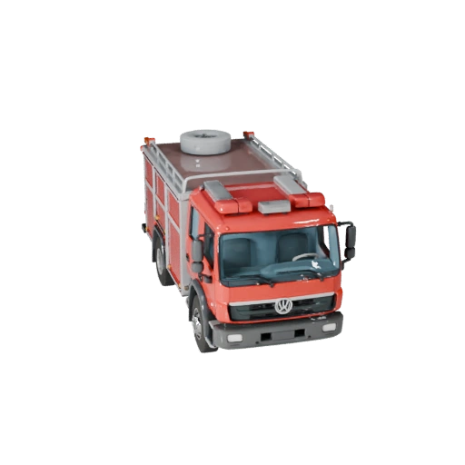 3D модель пожарной машины для Blender и игр - Реалистичный PBR (Legacy)