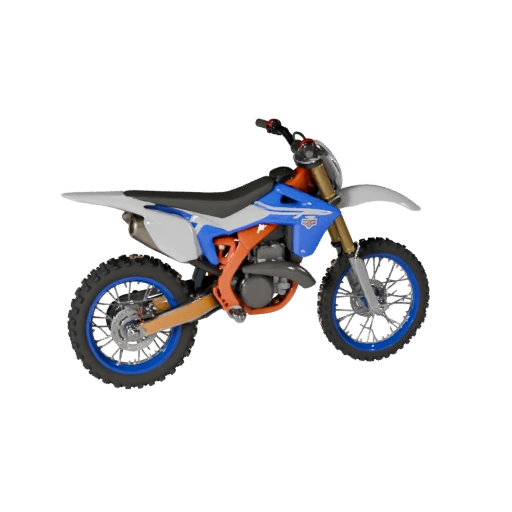 Мультяшный мотоцикл эндуро в стиле Yamaha 3D Модель - Стилизованный