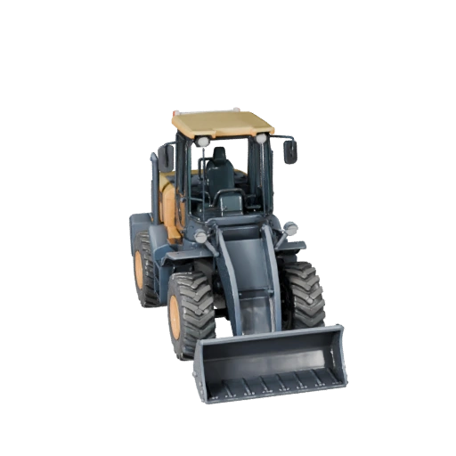 Фронтальный погрузчик 3D модель для Blender и игр - Реалистичный PBR