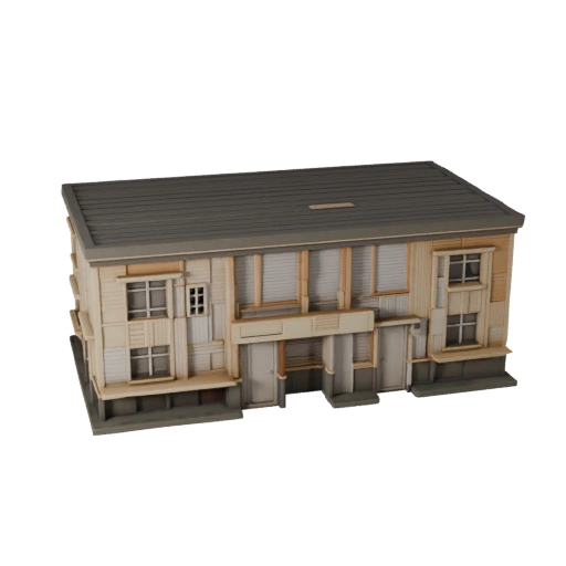 Casa Prefabbricata Stampabile STL Modello 3D - Asset in Scala Stampabile