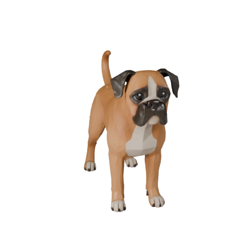 Низкополигональный 3D Боксер - Игровой ассет для Unity с FBX | PBR