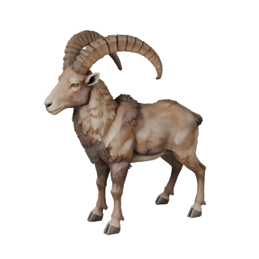 Низкополигональный горный козел 3D модель - Игровой ассет для Unity с FBX | Бесплатно