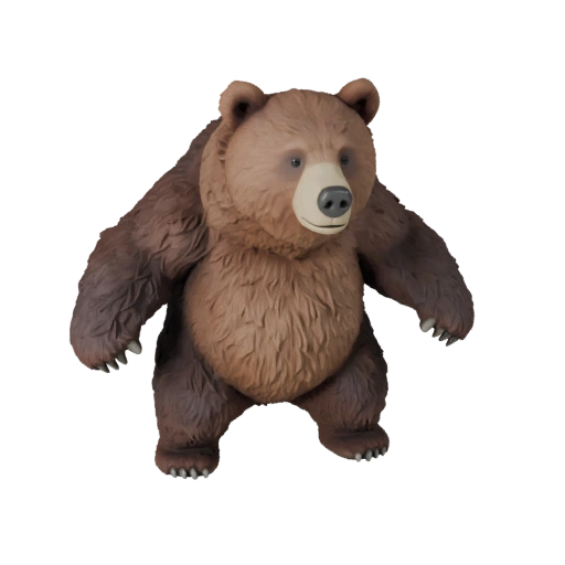 Высокополигональная 3D модель бурого медведя - Детальный STL-ресурс для печати