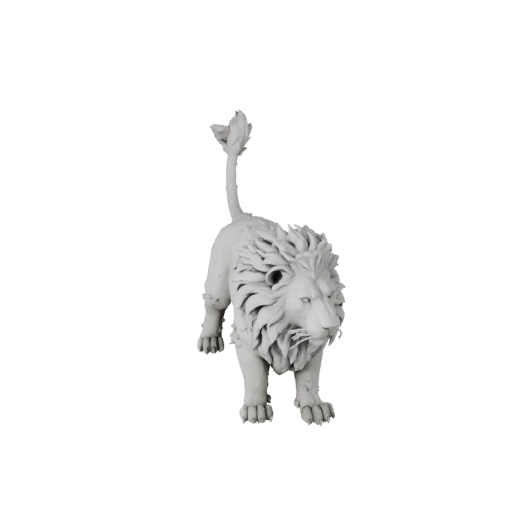 Высокополигональная 3D модель белого льва - Детальный STL-ресурс для печати