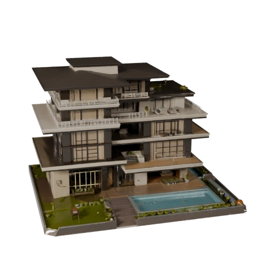 Роскошная вилла 3D модель для Unity - Игровой ресурс для архитектуры