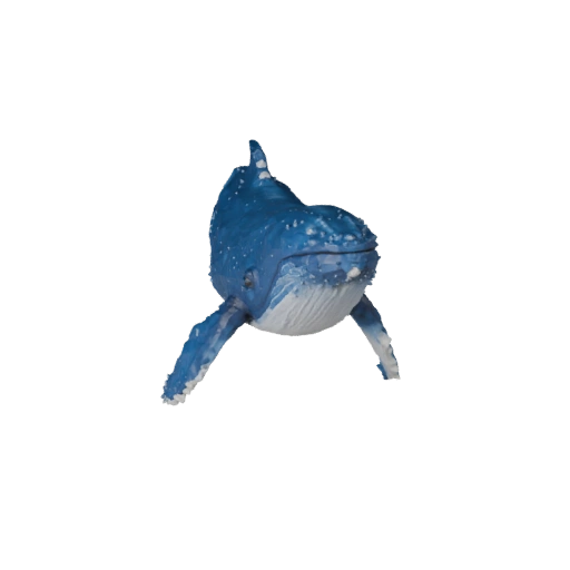 Низкополигональная 3D модель горбатого кита - Игровой ресурс Unity с FBX